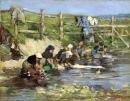Wäscherinnen am Fluss