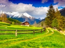Frühlingslandschaft in den Schweizer Alpen