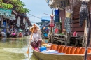 Schwimmender Markt in der nähe von Bangkok, Thailand