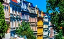 Bunte Fassaden in Görlitz, Deutschland