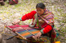 Frau bei Handarbeit, Cusco, Peru