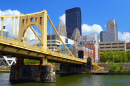Flussufer in Pittsburgh Innenstadt