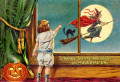 Vintage Halloween Postkarte