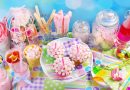 Marshmallow Cupcakes für eine Geburtstagsparty