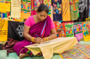 Indische Handwerkerin in Kalkutta