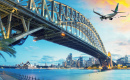 Passagierflugzeug über Sydney