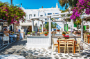 Griechische Taverne auf der Insel Mykonos