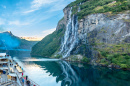 Die Sieben Schwestern Wasserfälle, Norwegen