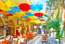 Straßencafe in Limassol, Zypern