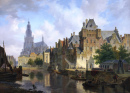 Fantastisches Stadtbild mit dem Mauritshuis