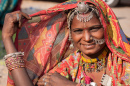 Indische Frau in Rajasthan