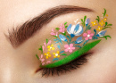 Blumen Augen Make-up