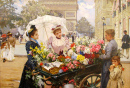 Der Blumenhändler auf der Champs-Elysees