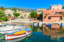 Erbalunga Dorf auf Cap Corse, Korsika Insel