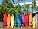 Bunte Surfbretter, Paia, Hawaii
