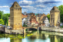 Mittelalterliche Brücke in Straßburg, Frankreich