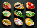 Verschiedene Canapes