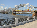 Eisenbahnbrücke in Riga, Lettland