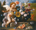 Stillleben mit Blumen und einem Putto