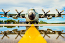 C-130 Militärtransportflugzeug