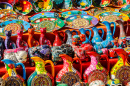 Keramik Souvenirs im lokalen mexikanischen Markt