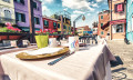Essen in Burano, Italien