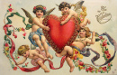 Vintage Valentinstag Postkarte
