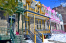 Bunte Häuser von Montreal