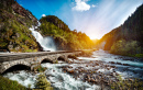 Latefossen Wasserfall, Norwegen
