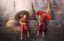 Kleine Mönche in Myanmar