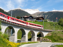 Rhätische Bahn, Surselva Valley, Schweiz