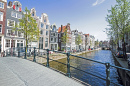 Kanal in Amsterdam, Niederlande
