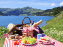 Picknick in den französischen Alpen