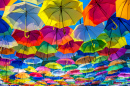 Regenschirm-Straßen-Dekoration