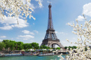 Eiffelturm über der Seine, Paris