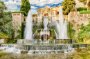 Neptun-Brunnen, Villa d'Este, Italien