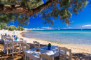 Kleine Taverne auf Paros Island, Griechenland