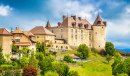 Mittelalterliche Stadt von Gruyères, Schweiz