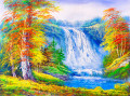 Landschaft mit einem Wasserfall
