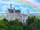 Regenbogen über  Neuschwanstein, Bayern