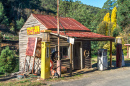 Vintage-Tankstelle, Woods Point, Australien