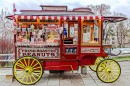 Süßigkeitenwagen in Belgrad, Serbien