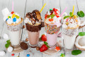 Vier Milchshakes