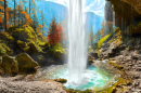 Pericnik Wasserfall, Slowenien