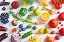 Regenbogen von  Obst und Gemüse