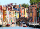 Kanal in Burano, Venedig