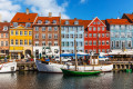 Nyhavn am Wasser, Kopehnagen, Dänemark