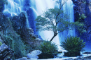 Wasserfall im australischen Wald