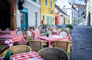 Straßen Café in Szentendre, Ungarn