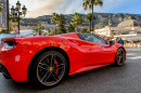 Roter Ferrari in Monte Carlo